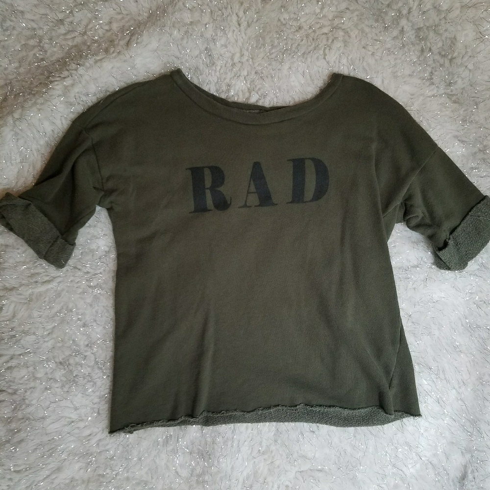 Olive crop sweater